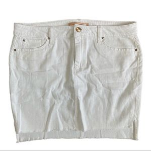 Joe's | NWOT White High Low Cutoff Denim Mini Skirt W32